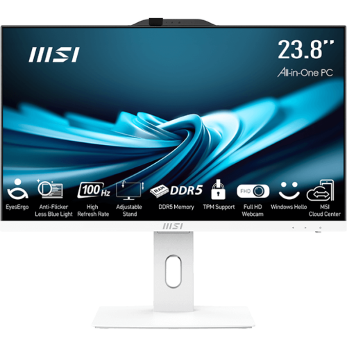Моноблок MSI Pro AP242P 14M-655XRU (9S6-AE0622-1059) 23.8"(1920x1080 IPS)/Intel Core i5 14400(2.5Ghz)/16384Mb/512PCISSDGb/noDVD/Int:Intel UHD Graphics