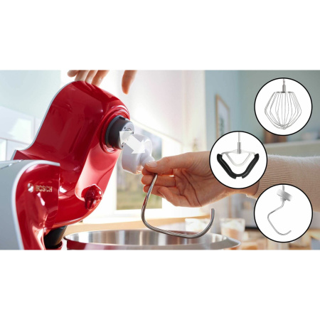 Кухонная машина Bosch MUM5X720 красный/серый