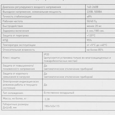 Стабилизатор напряжения ЭРА СННТ-500-Ц